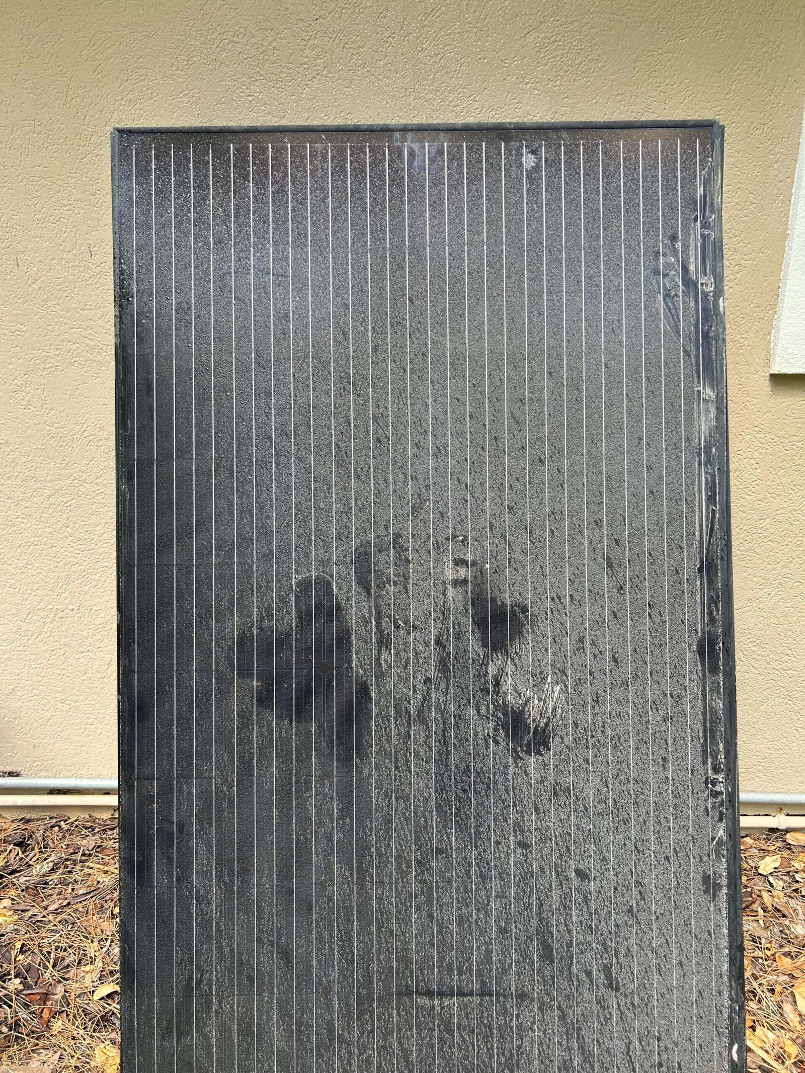 Dirty solar panel